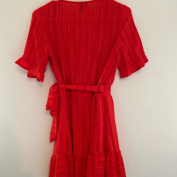 Princess Polly red Mini Wrap Dress - Picture 4 of 5